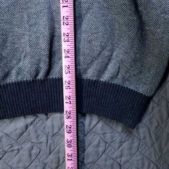 IZOD Sweater Mens XL Gray 1/4 Zip Pullover Long Sleeve High Neck Casual - Picture 7 of 8